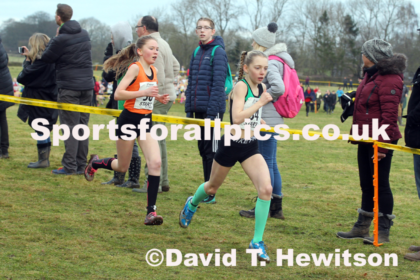 Girls under-13s Northern Cross Country Champs., Camp Hill Estate, Kirklington.  Photo: David T. Hewitson/Sports for All Pics